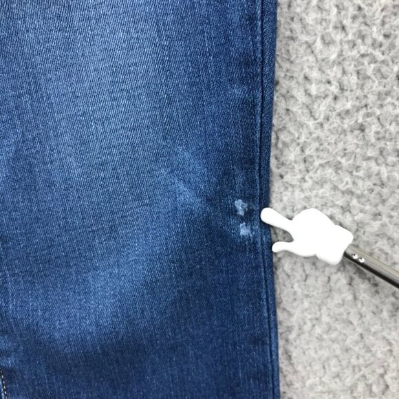 PAIGE Womens Size 27 Skyline Skinny Distressed Raw Hem Stretch Denim Jeans - Picture 3 of 16